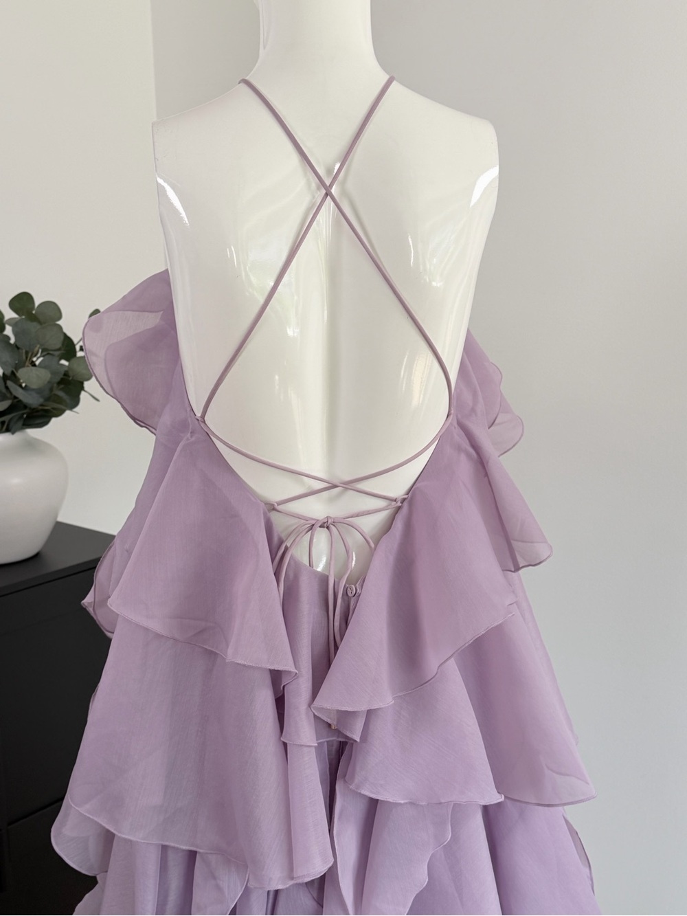 AJE Pandorea Layered Maxi Lilac Dress Size 6 Medium - Picture 12 of 17